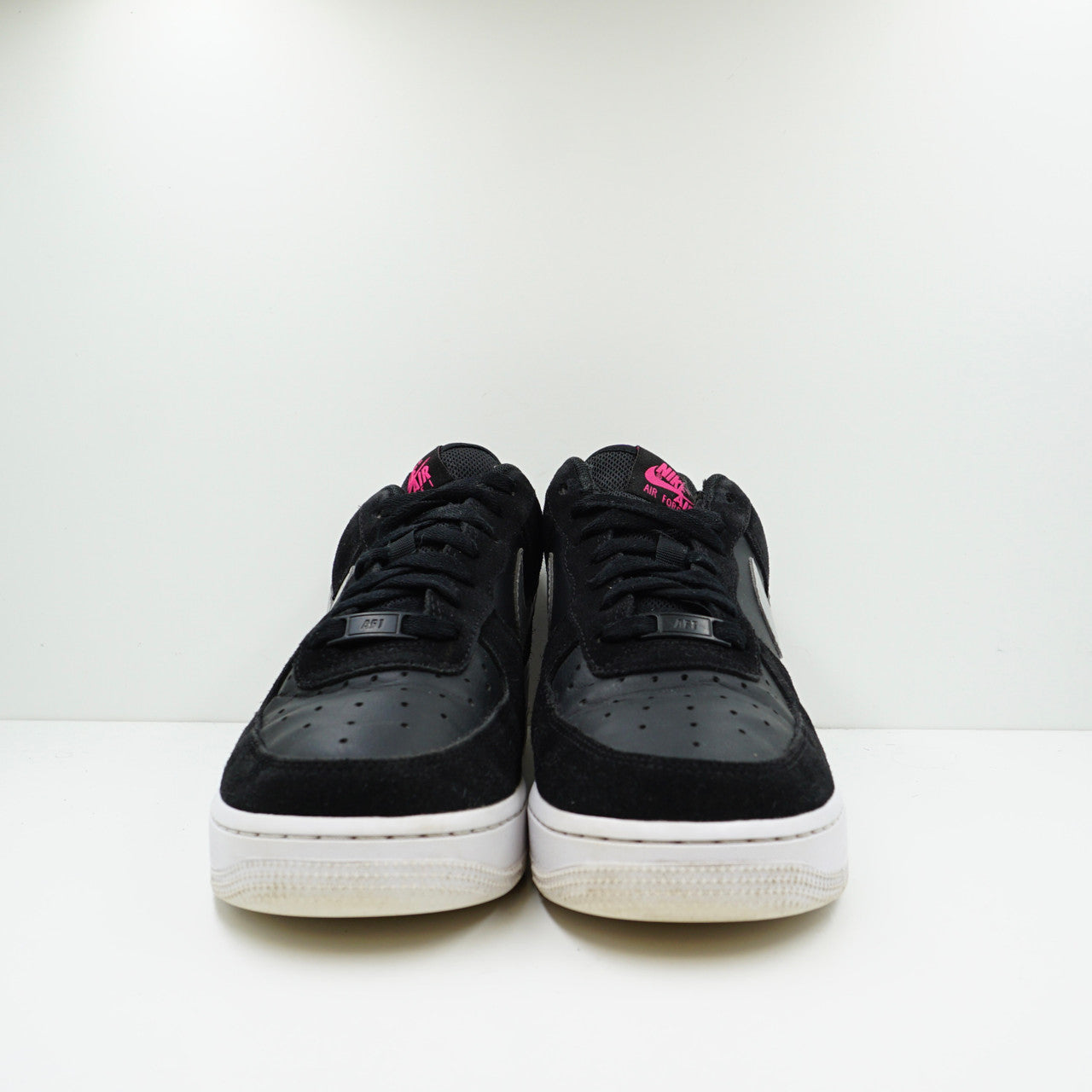 Nike Air Force 1 Low Black Pink Blast Metallic Silver (W)