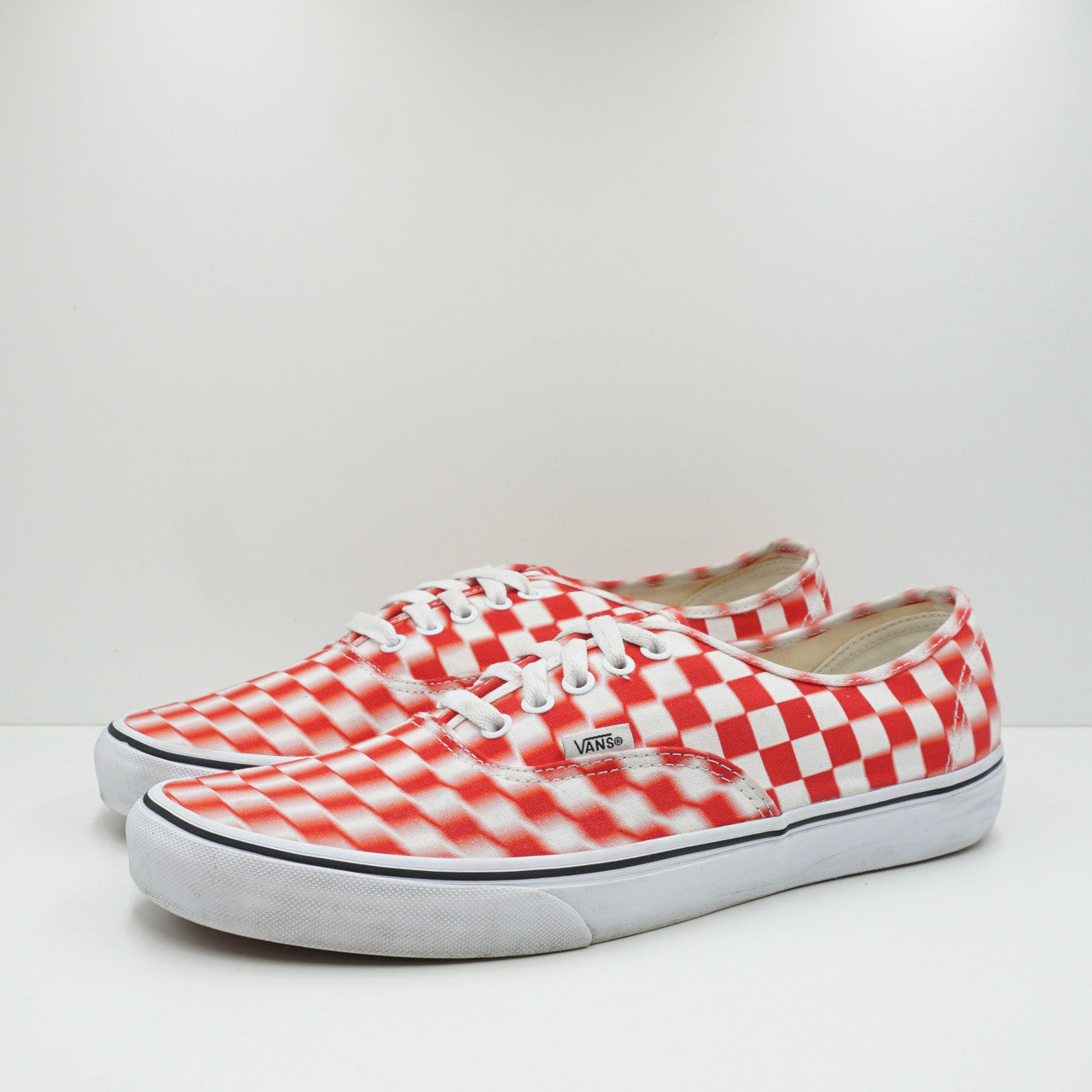 Vans Authentic Blur Checkerboard White Red