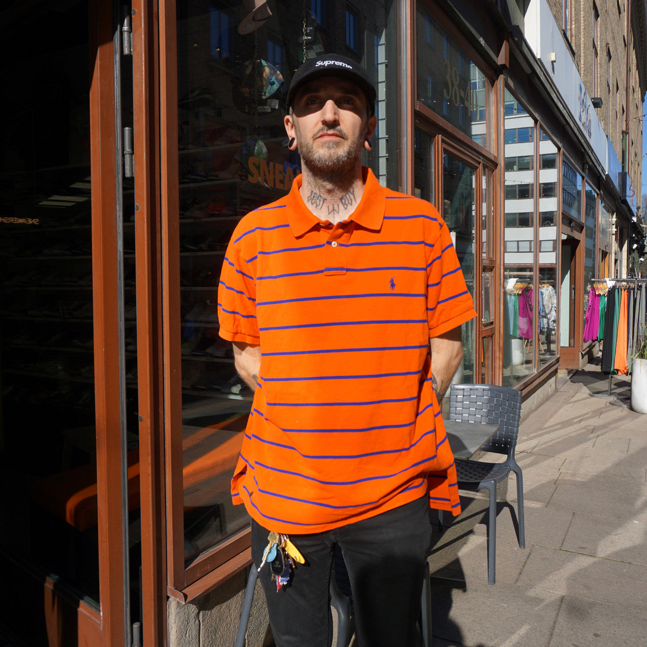 Polo by Ralph Lauren Orange Blue Polo Shirt