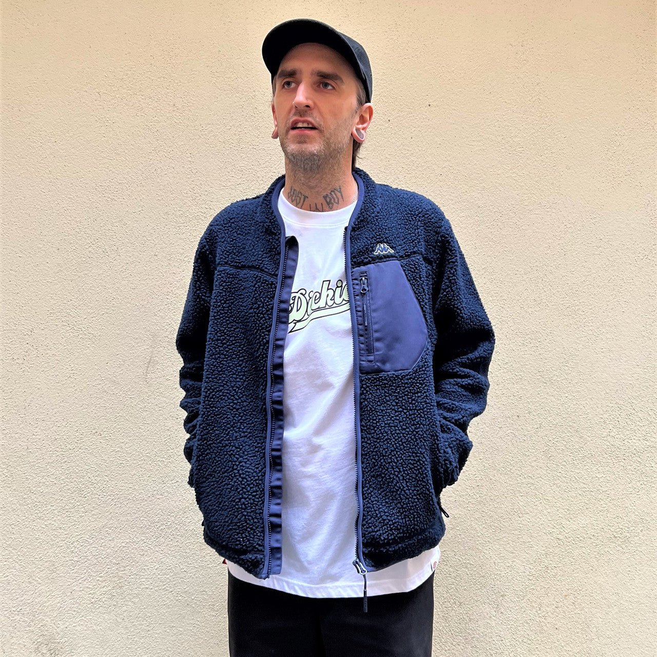 Kappa Mackenzie Navy Pile Jacket