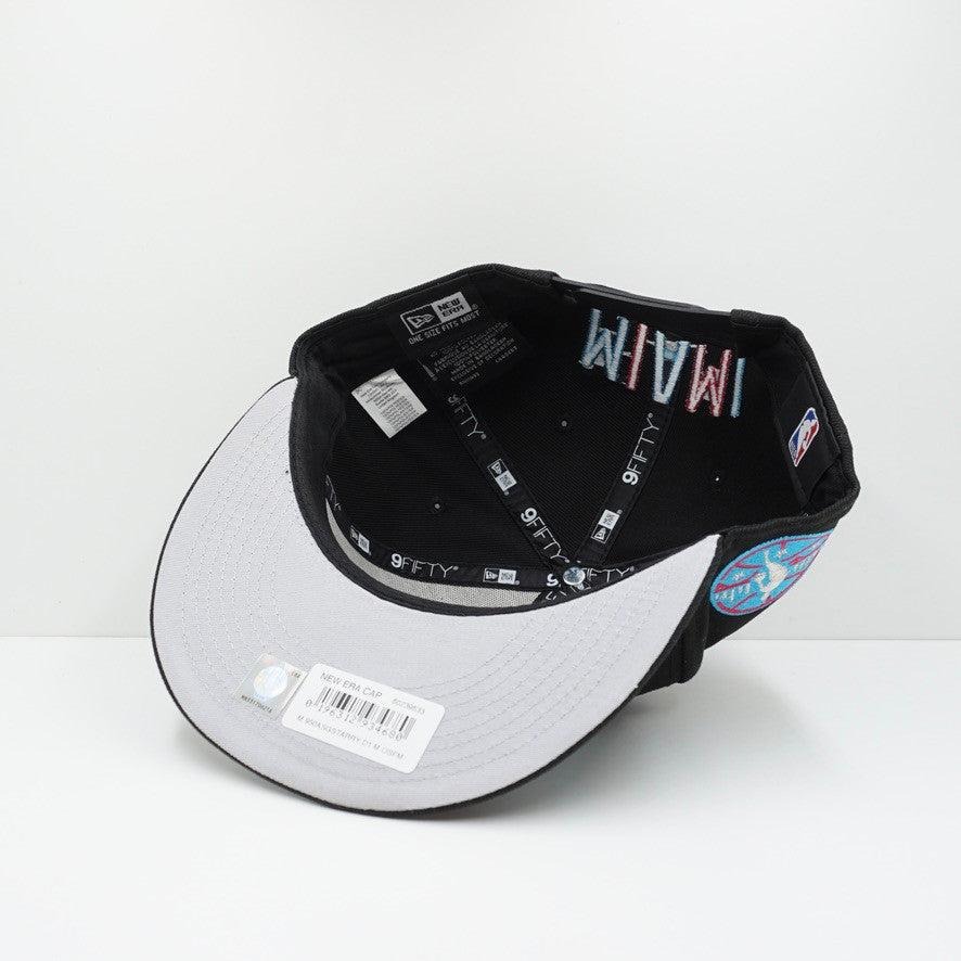 New Era Miami Heat Logo Snapback Cap