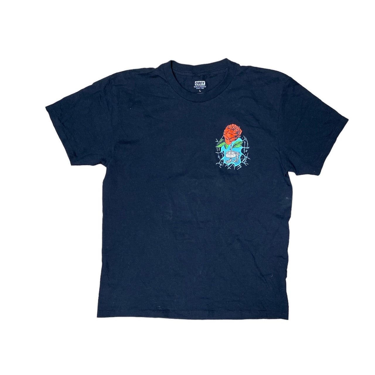Obey Black Rose Tshirt