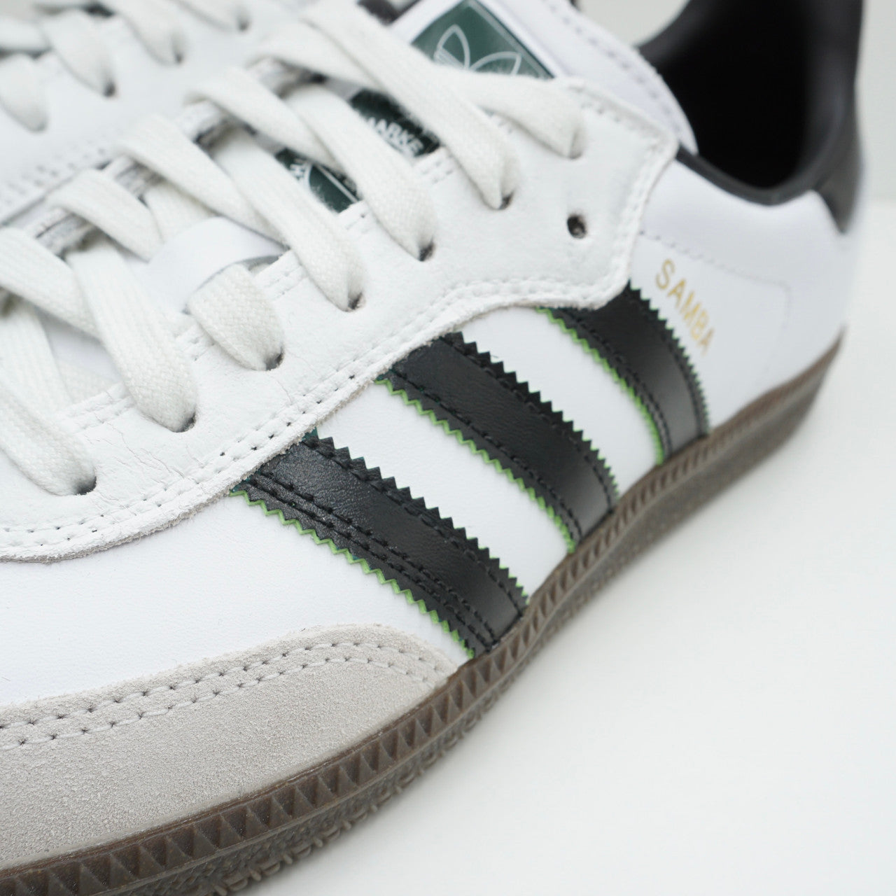 Adidas Samba ADV White Collegiate Green REPAINTED