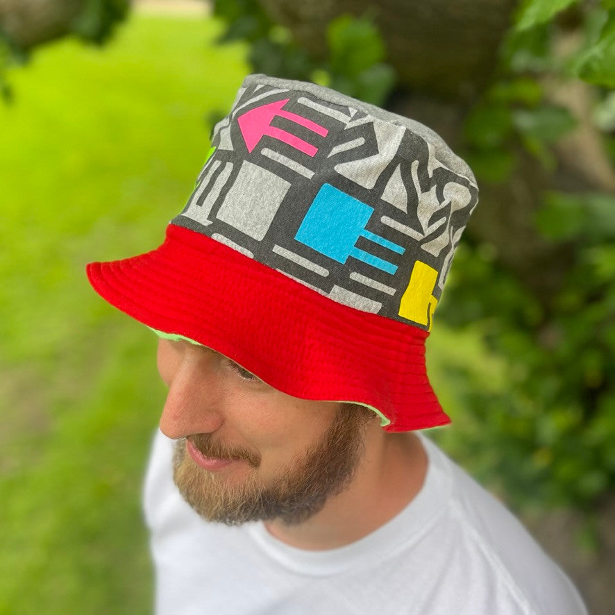Nice Dud's Green/Red Reversible Bucket Hat
