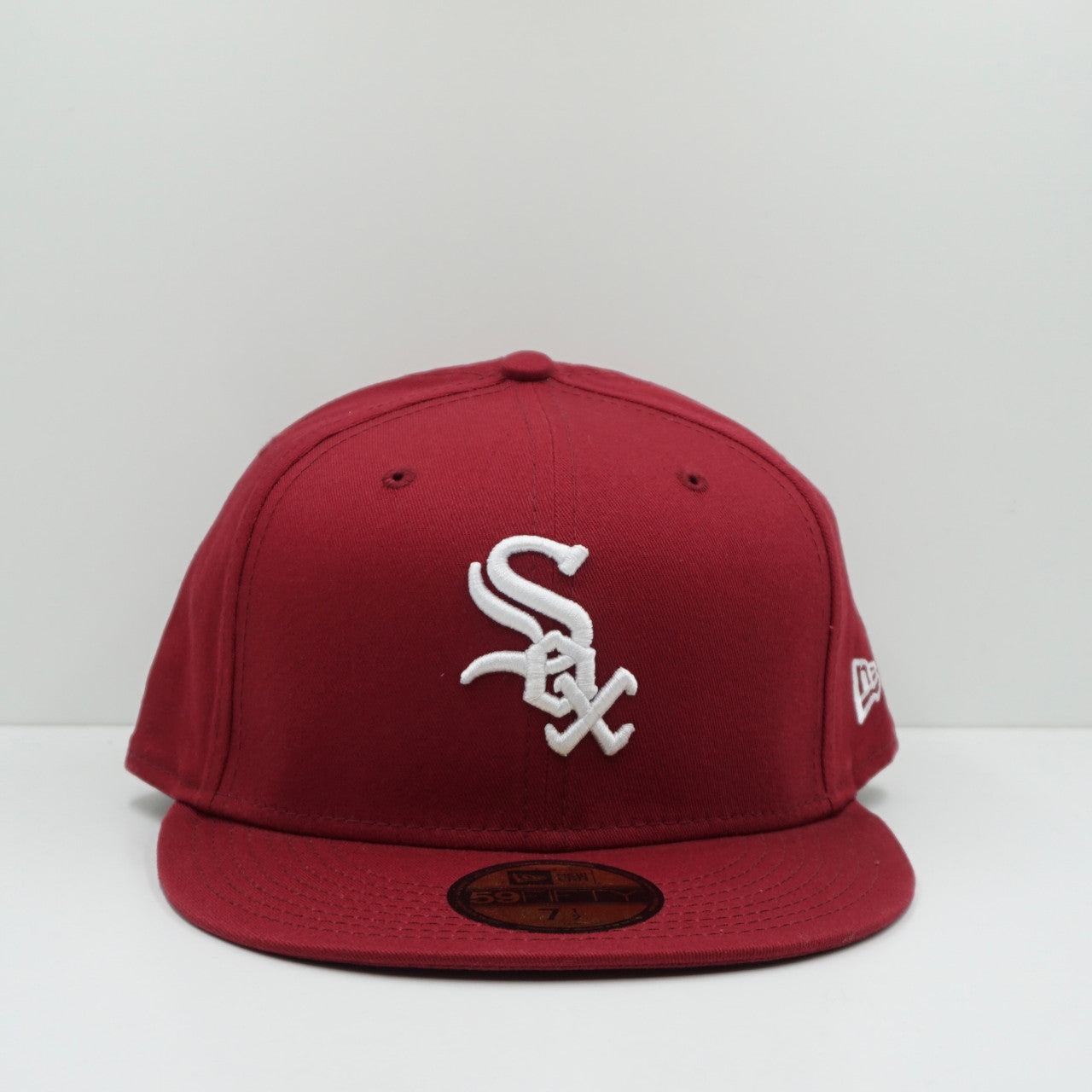 New Era White Sox Red Fitted Cap