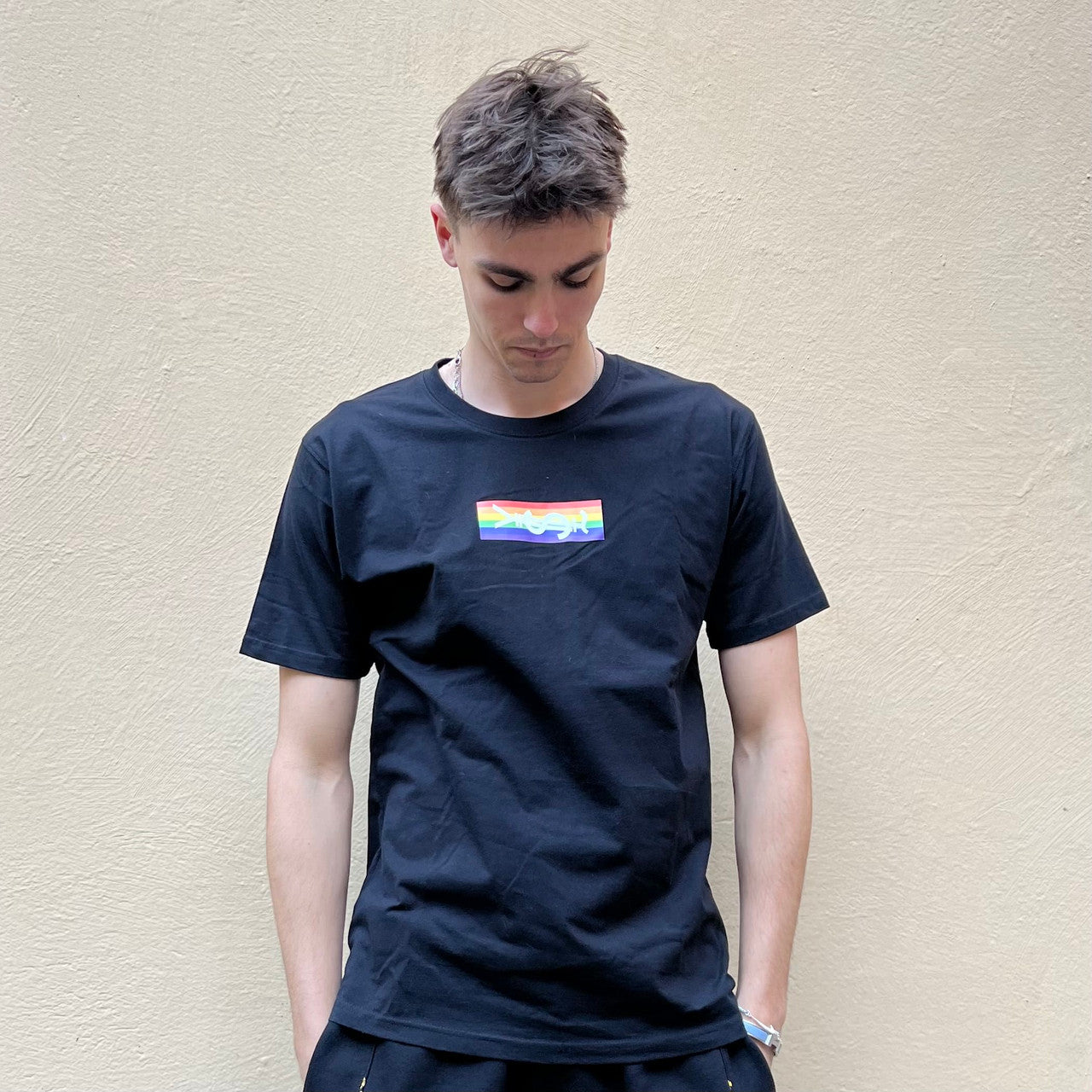 Boutique Sportif Rainbow Logo Black Tshirt