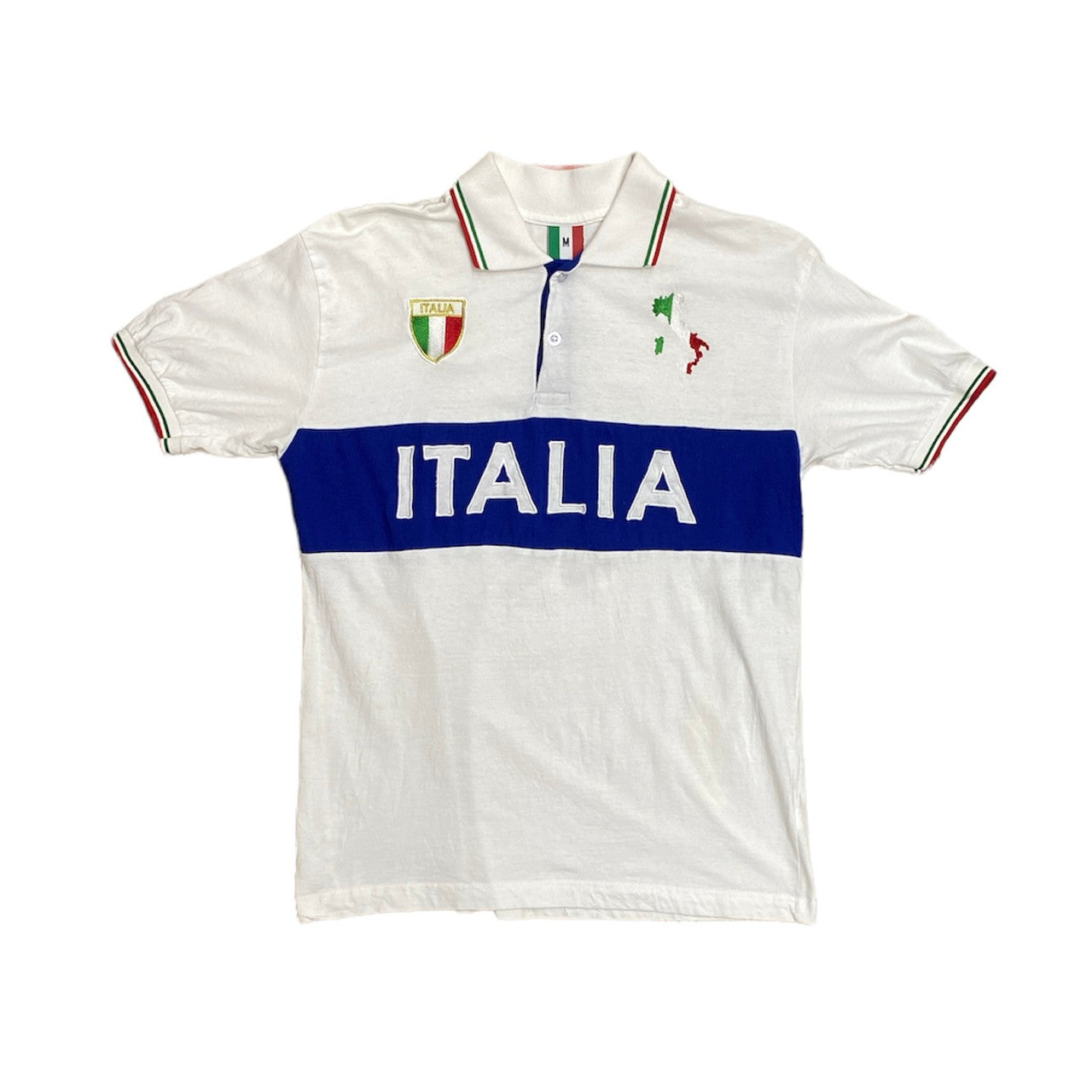 Italia Polo White Blue