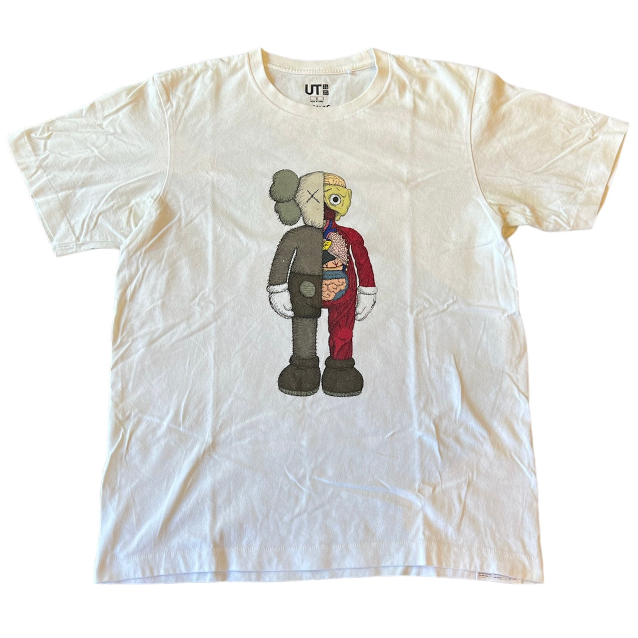 KAWS x Uniqlo Flayed Tshirt White