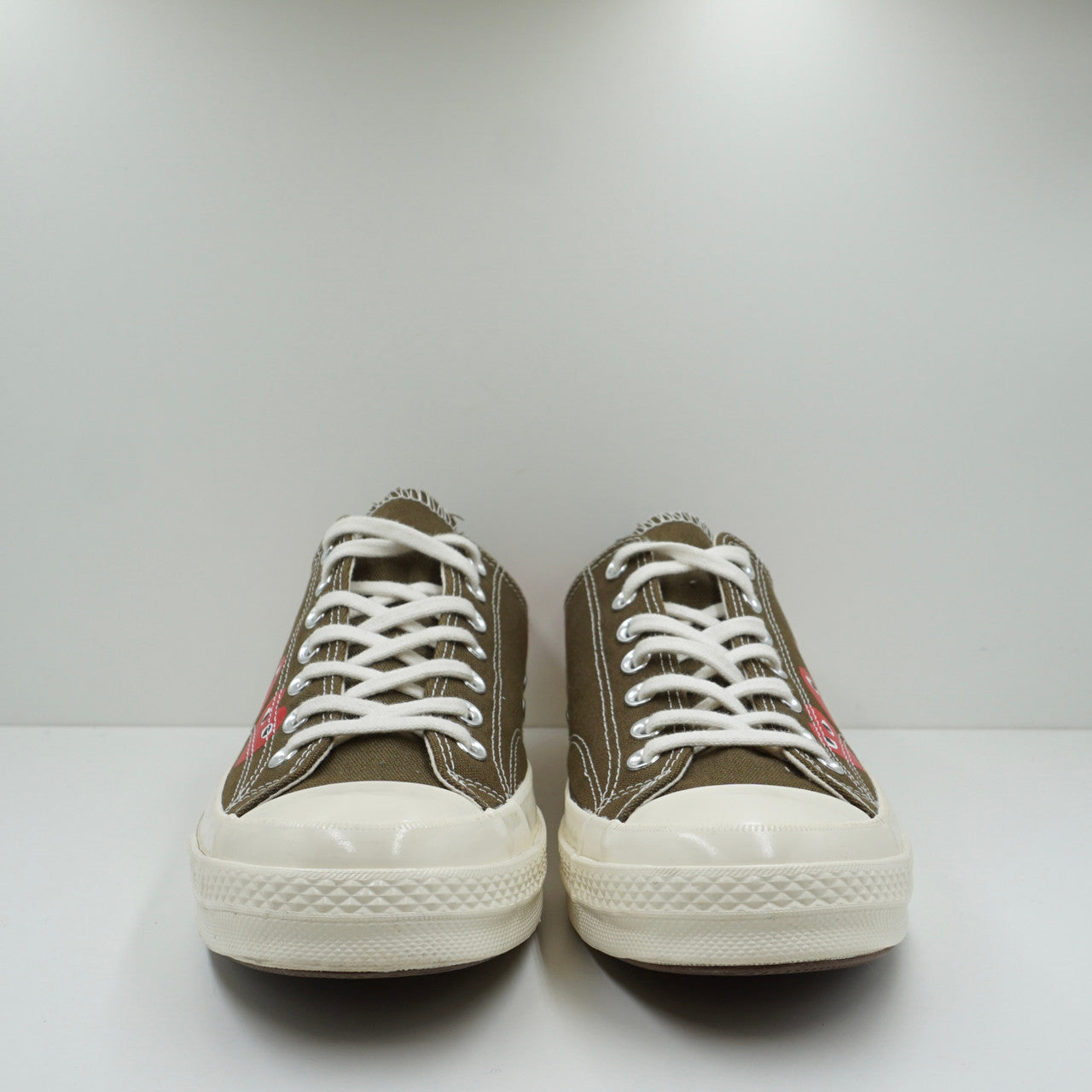 Converse Chuck Taylor Low x Comme Des Garçons Play Multiple Hearts Khaki