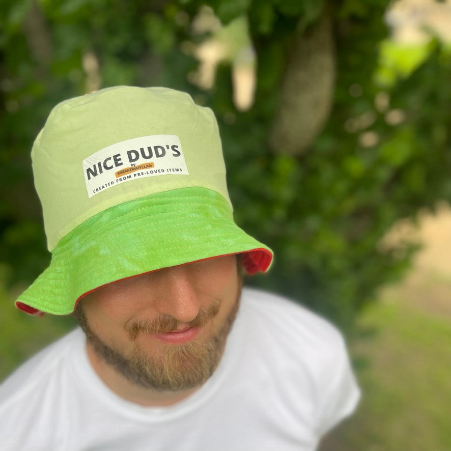 Nice Dud's Green/Red Reversible Bucket Hat