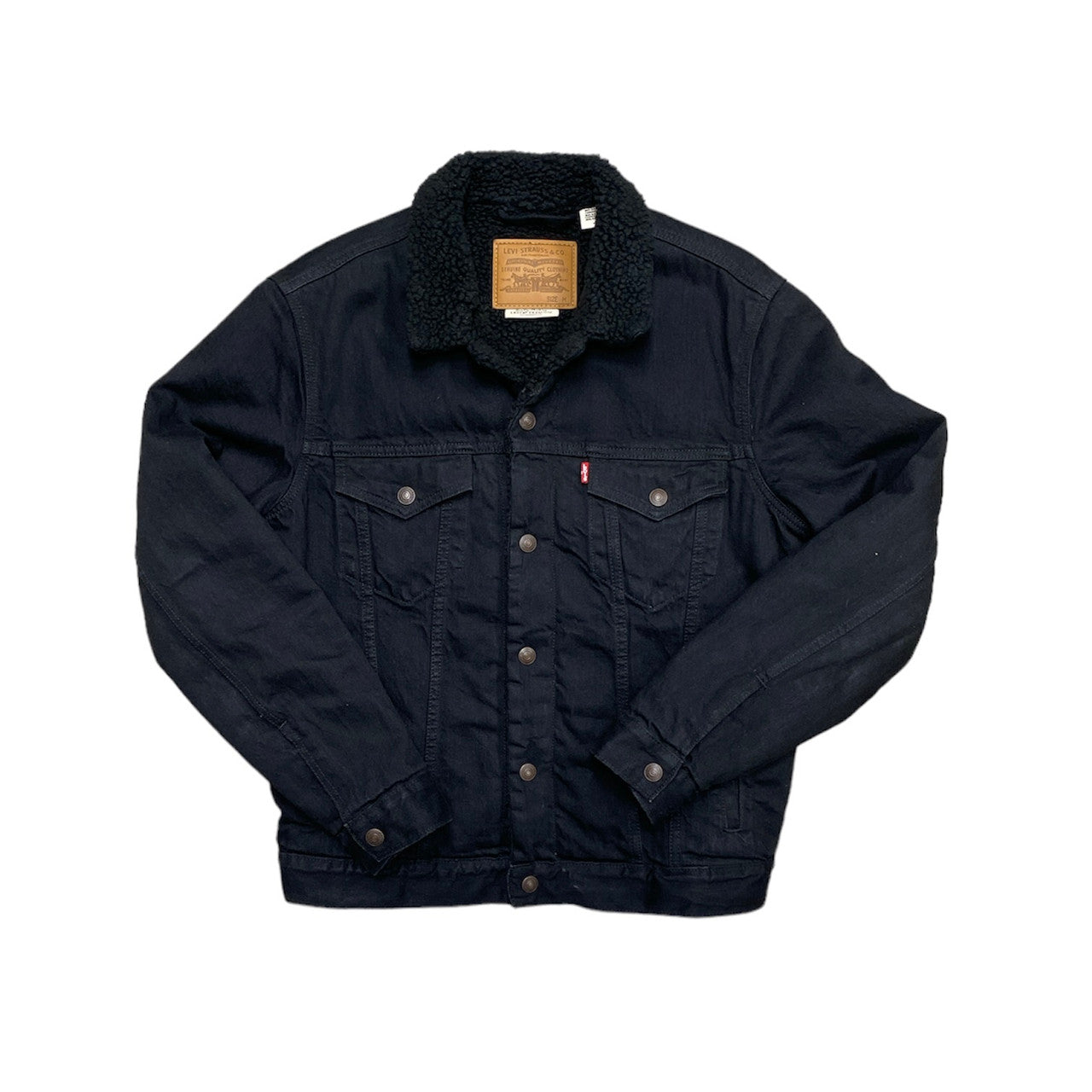 Levis Black Sherpa Trucker Jacket