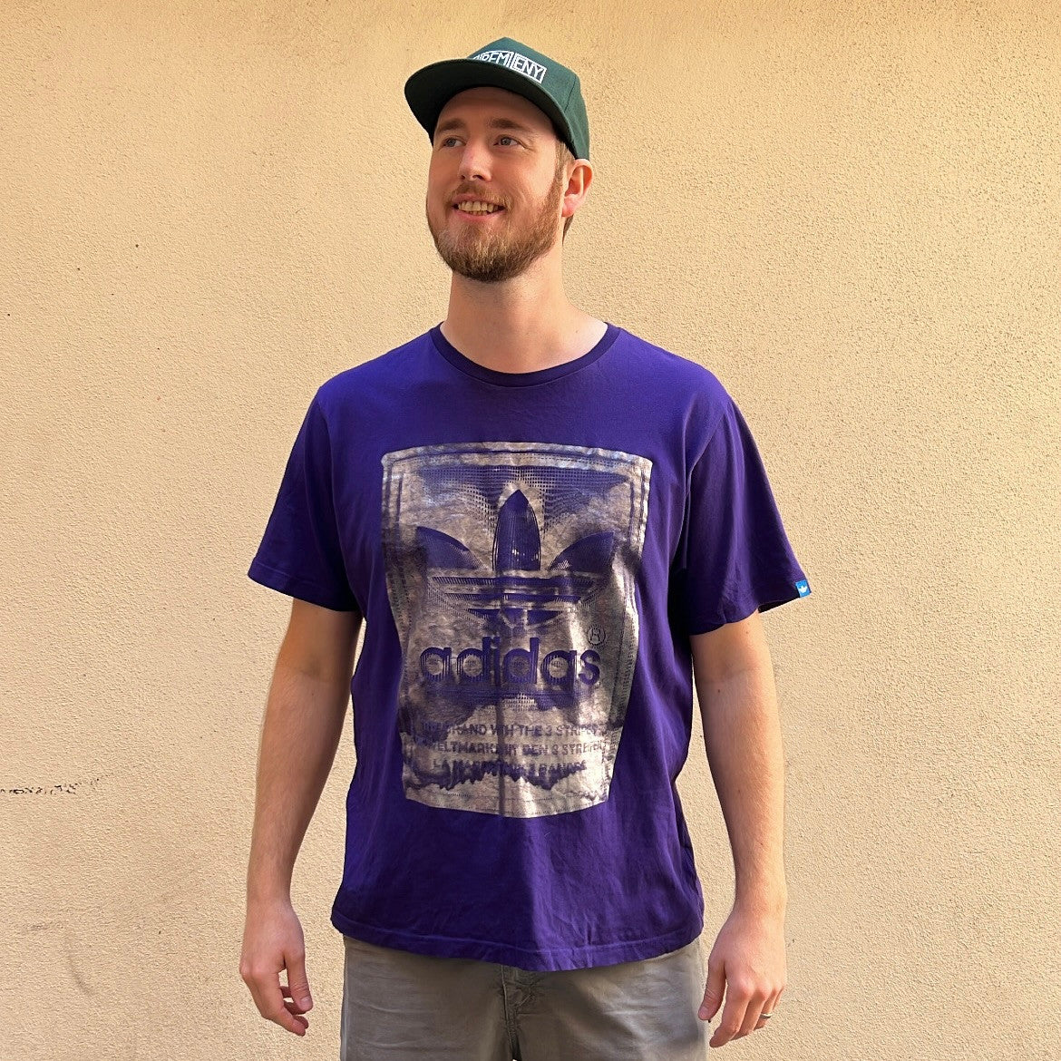 Adidas Silver Logo Purple Tshirt