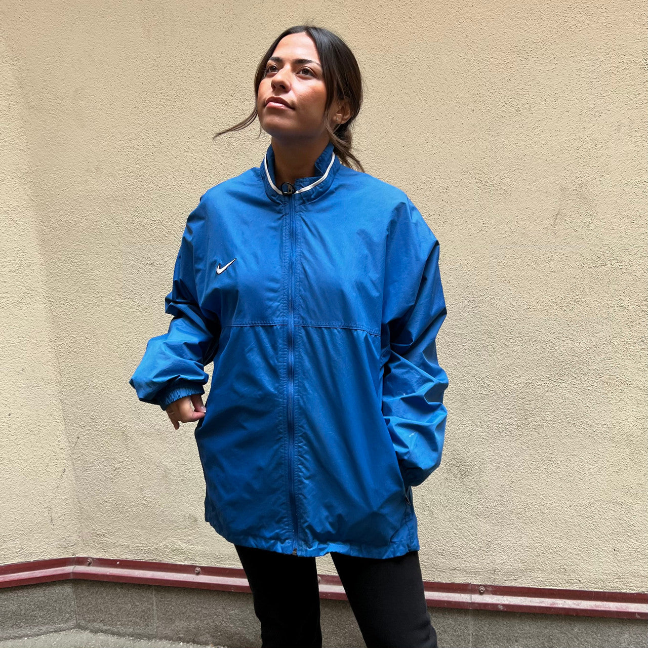 Vintage Nike 90s Blue Track Jacket
