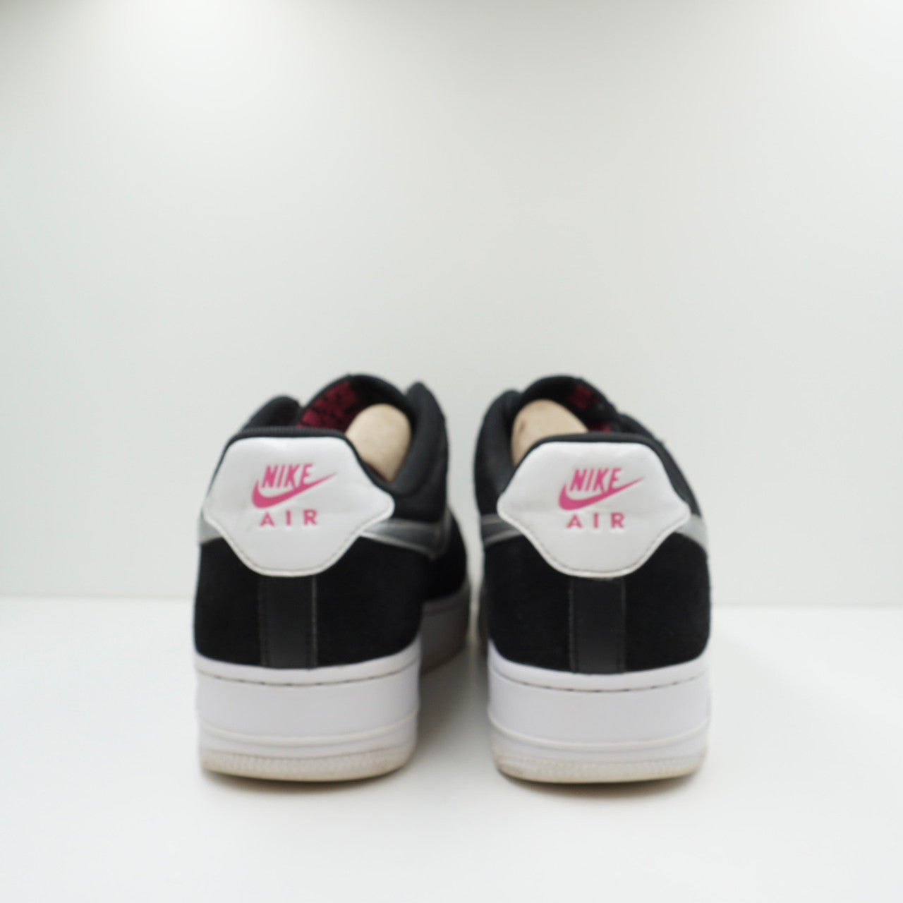 Nike Air Force 1 Low Black Pink Blast Metallic Silver (W)