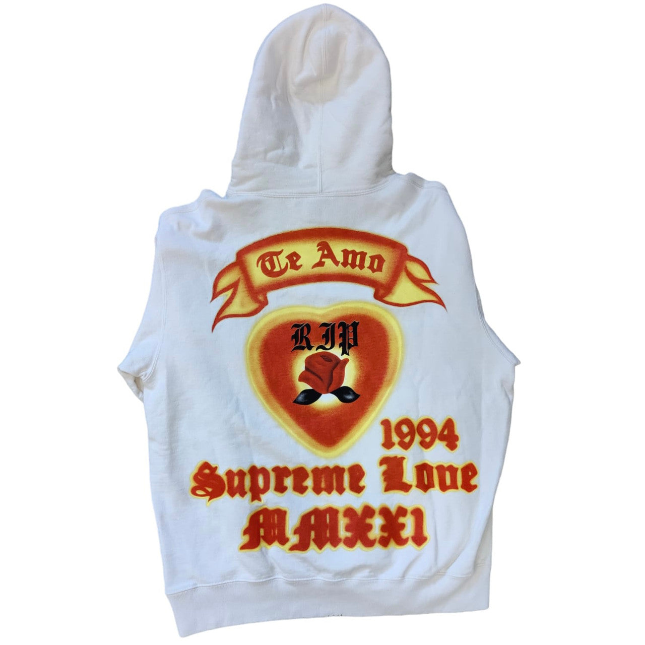Supreme Flame Te Amo Cream Hoodie