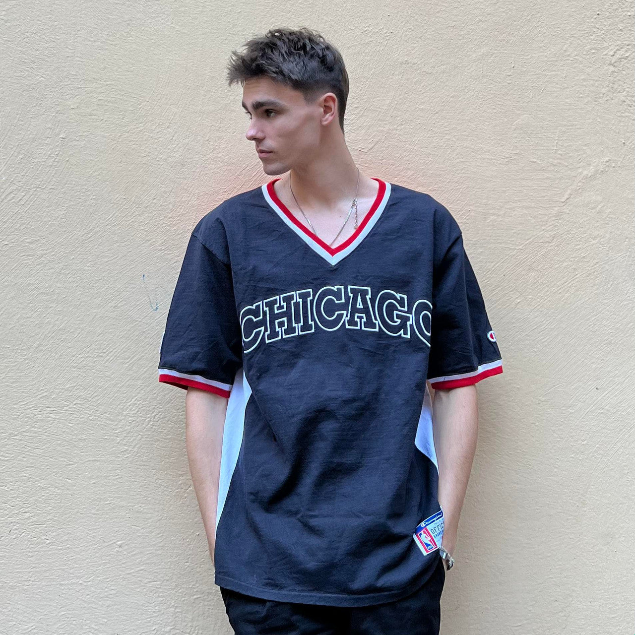 Vintage Champion Chicago Bulls Warmup Tshirt