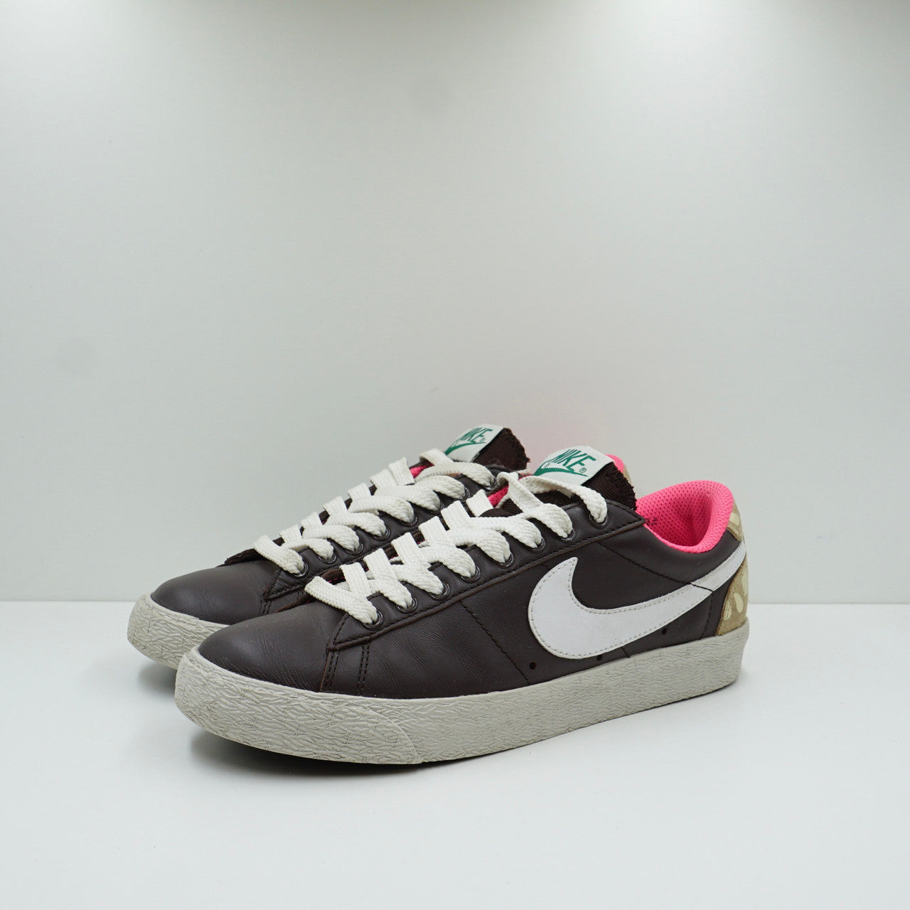 Nike Blazer Low Leather Brown Pink (W)