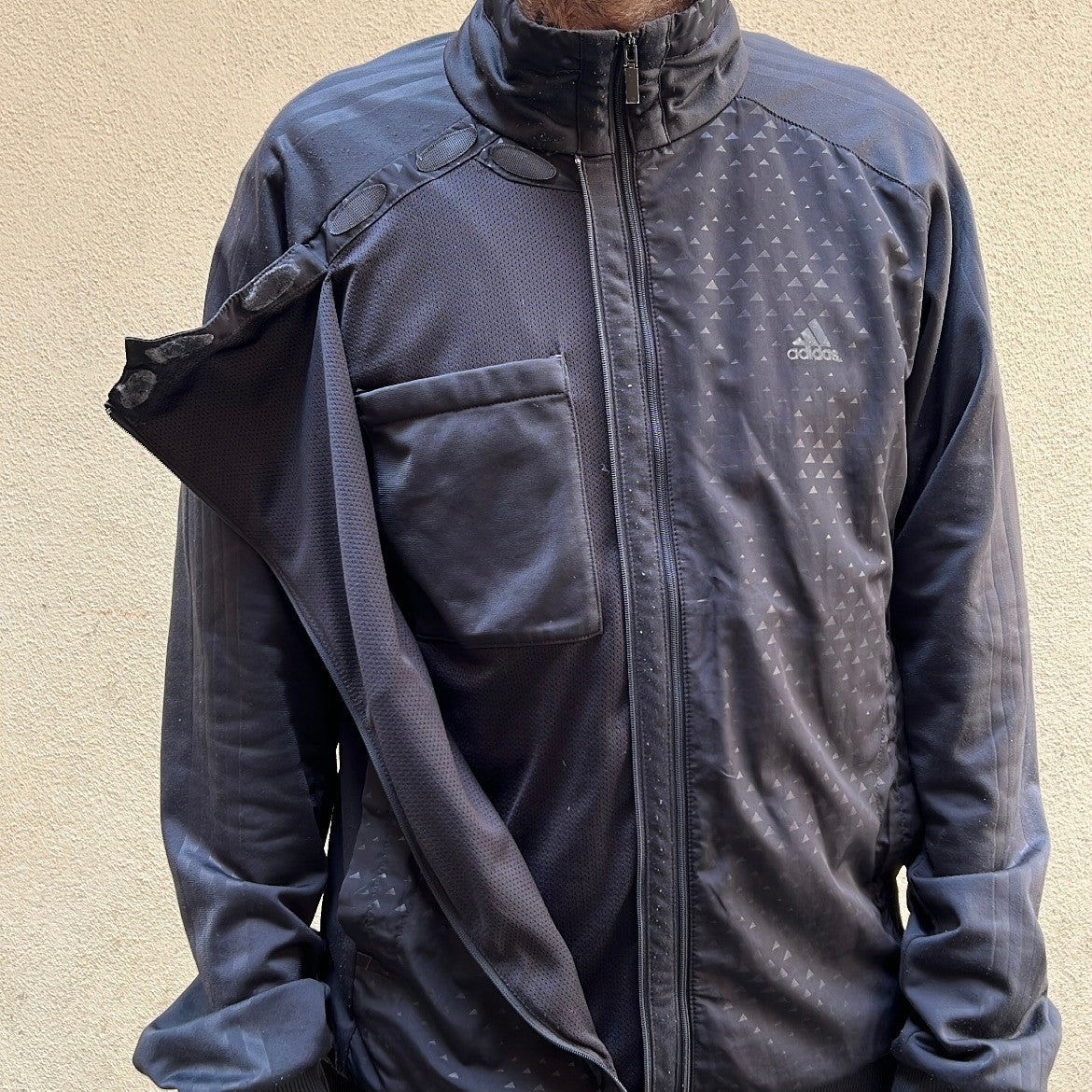 Adidas Side Front Zip Black Track Jacket