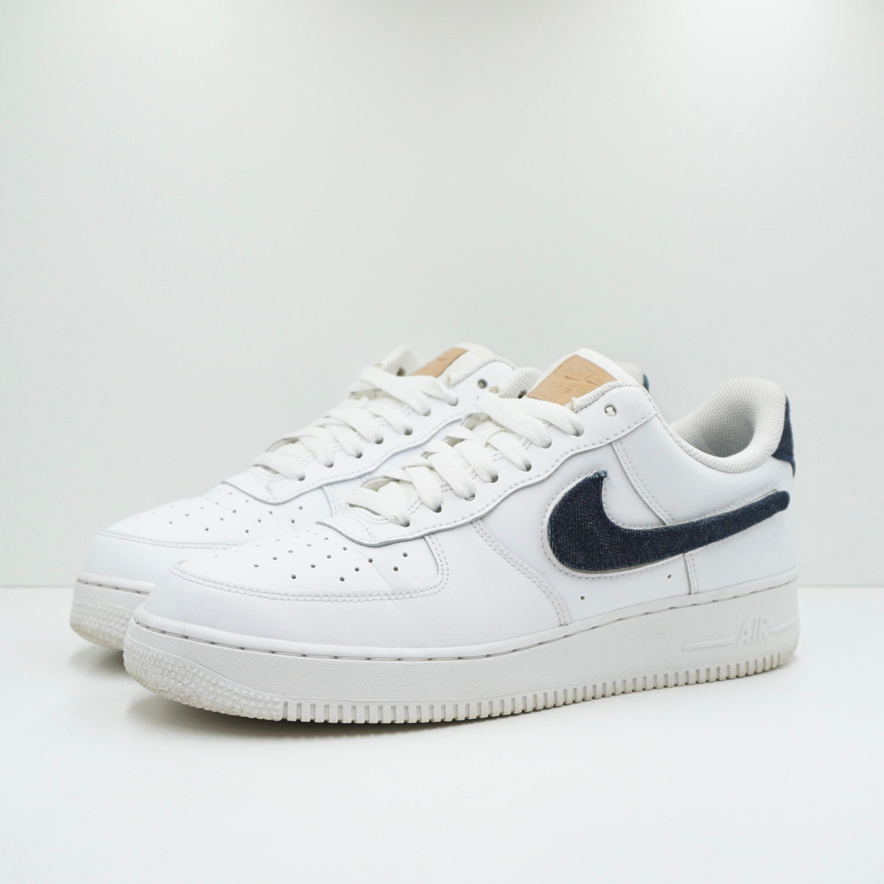 Air force 1 low removable hot sale swoosh pack white vachetta tan