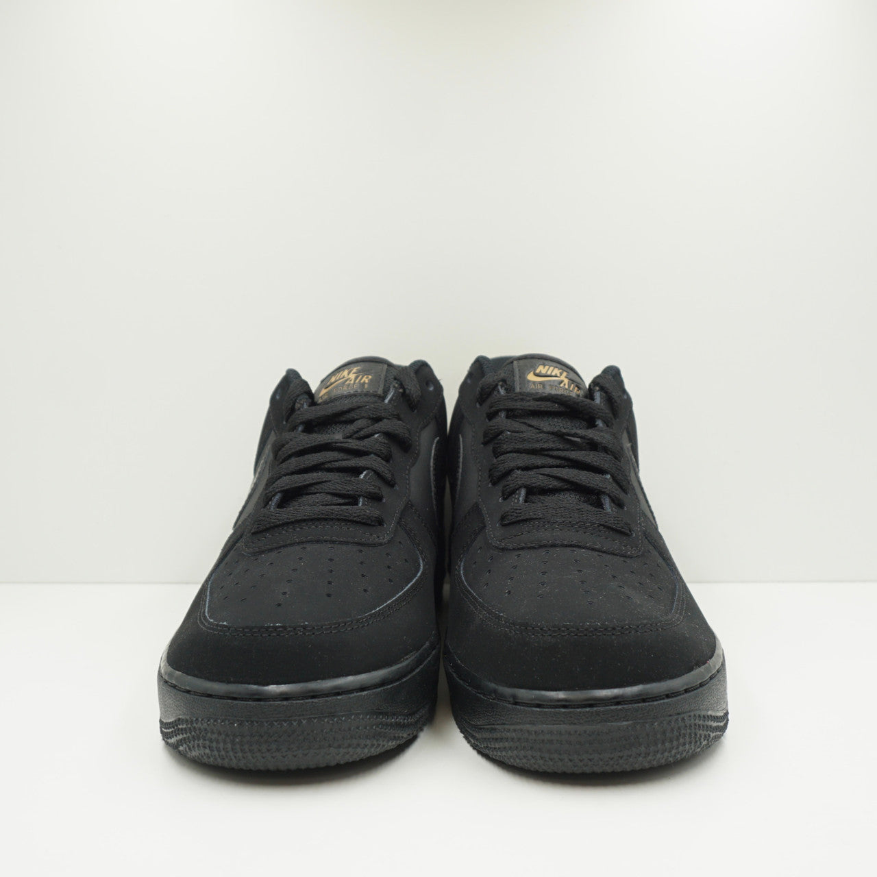 Nike Air Force 1 Low Nubuck Black Metallic Gold (2021)