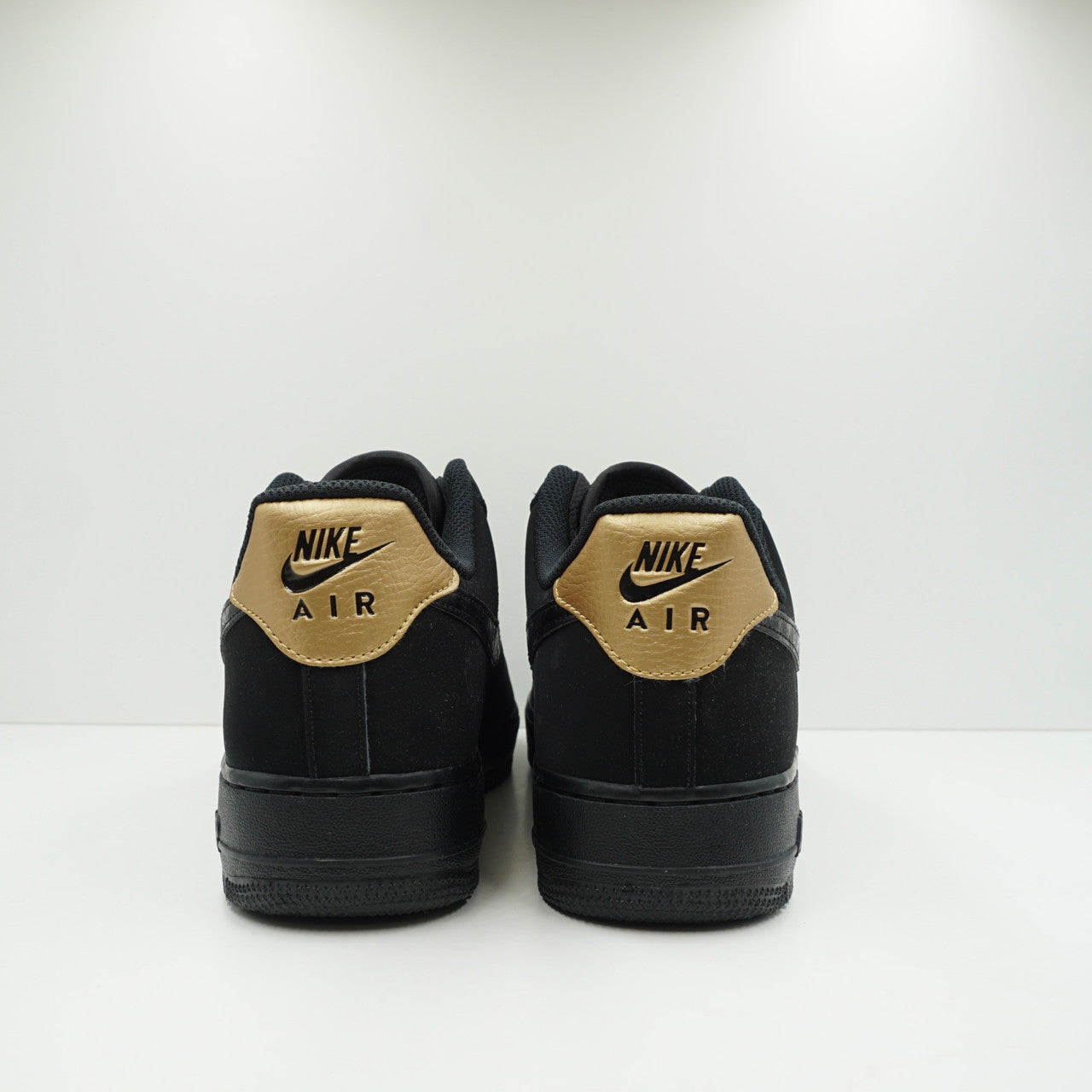 Nike Air Force 1 Low Nubuck Black Metallic Gold (2021)