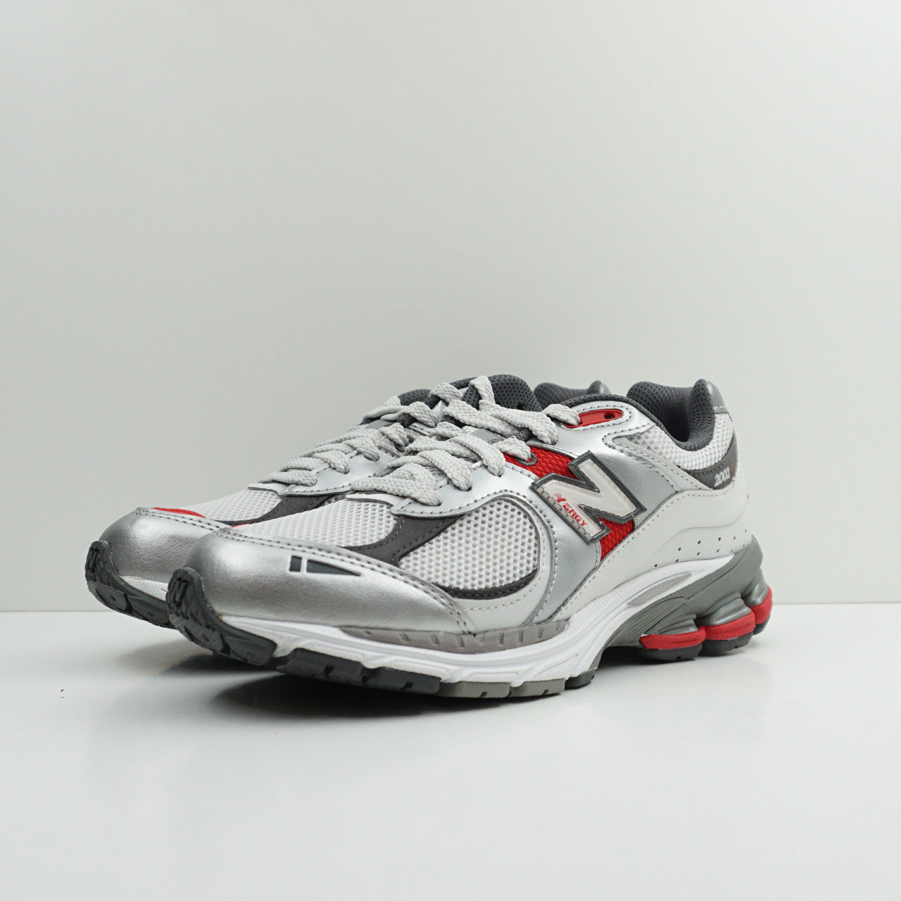 New Balance 2002R Silver Metallic Team Red