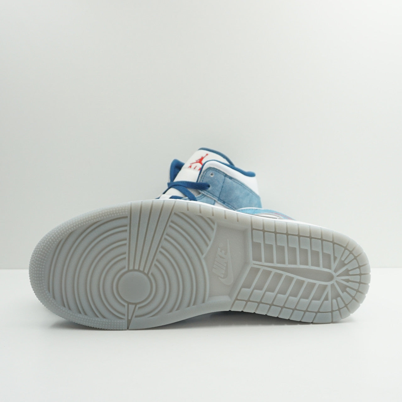 Jordan 1 Mid French Blue Fire Red