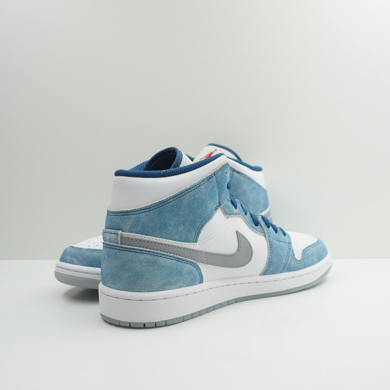 Jordan 1 Mid French Blue Fire Red