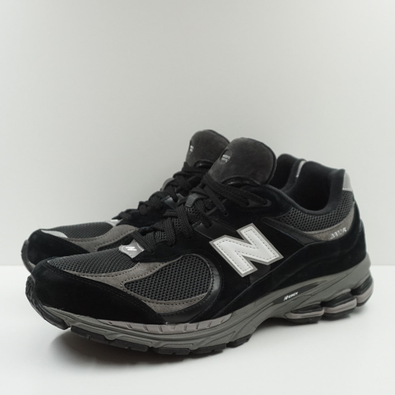 New Balance 2002R Black Dark Grey White