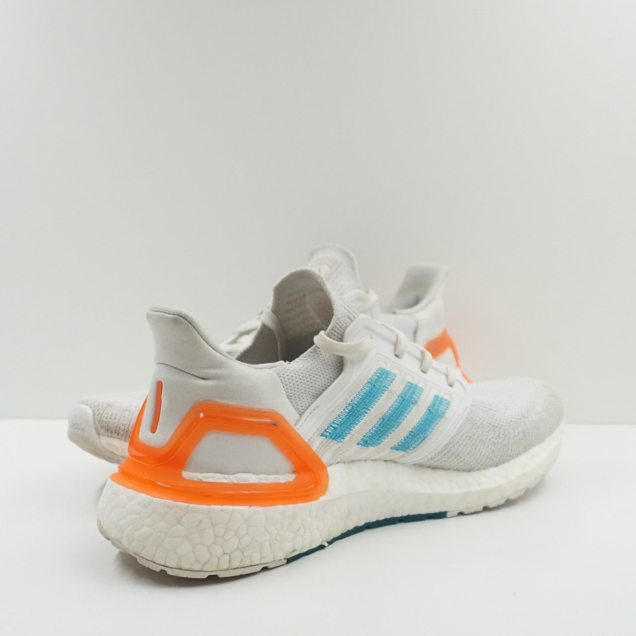 Adidas Ultra Boost 20 White Sharp Blue True Orange