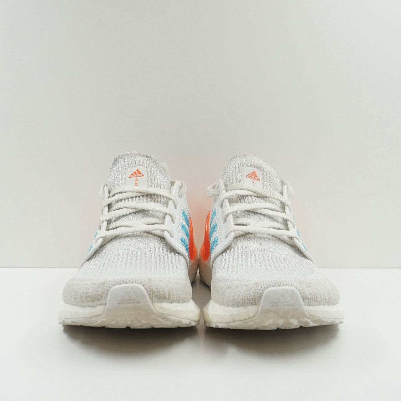 Adidas Ultra Boost 20 White Sharp Blue True Orange