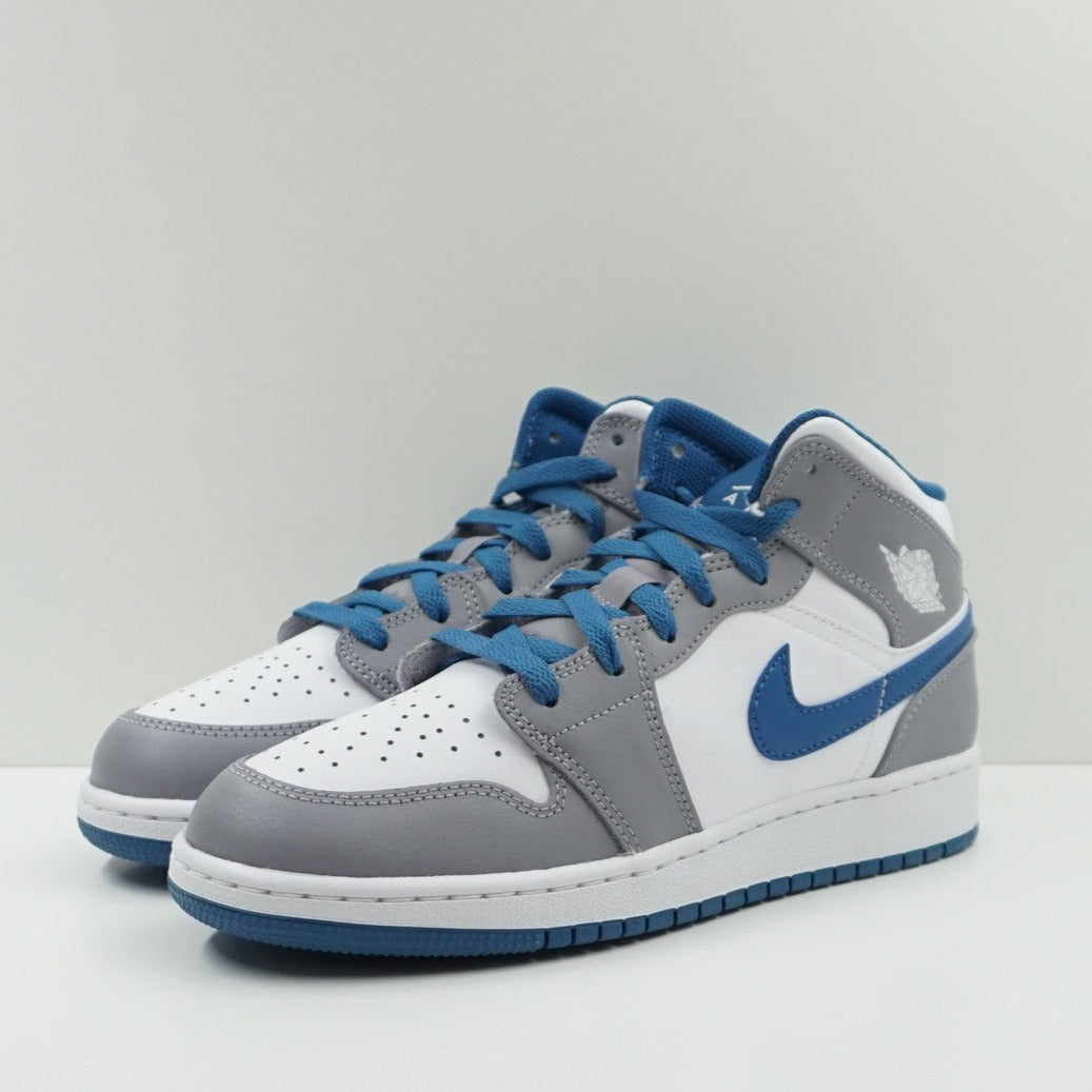 Jordan 1 Mid True Blue Cement (GS)