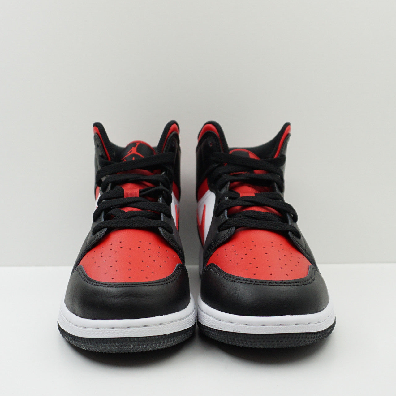 Jordan 1 Mid Black Fire Red (GS)