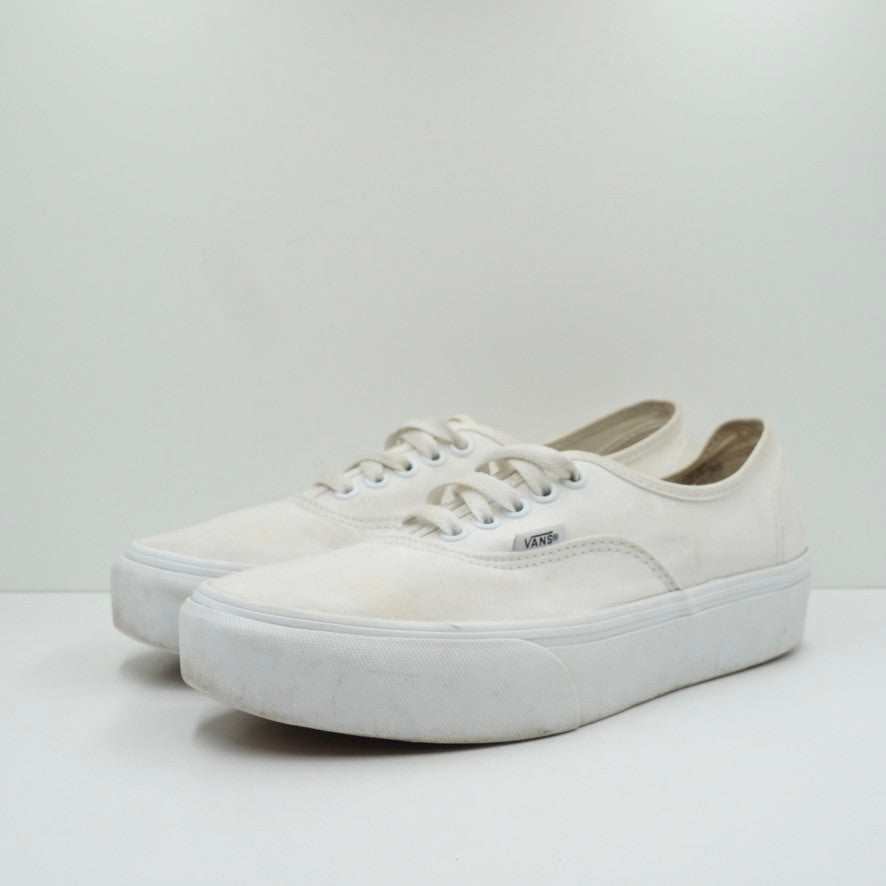 White vans hot sale authentic platform