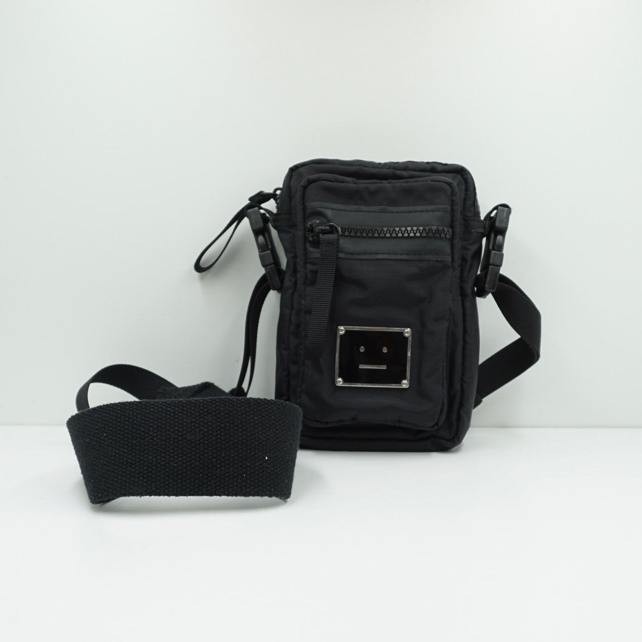 Acne Studios Arvel Plaque Face Crossbody Bag