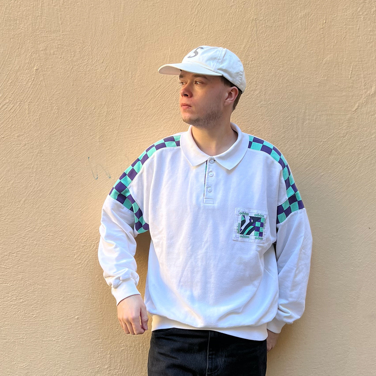 Adidas Sweatshirt Vintage White