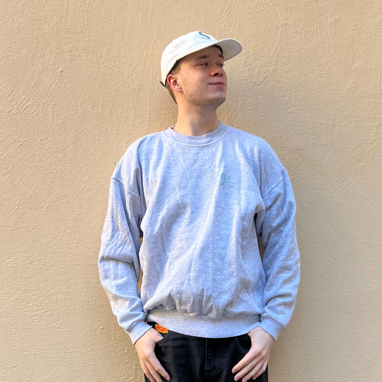 Vintage Sweatshirt Grey Curling