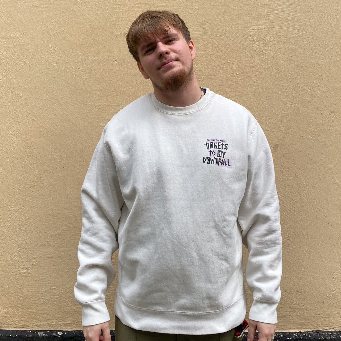 Manhead Merch MGK Downfall Bone Crewneck