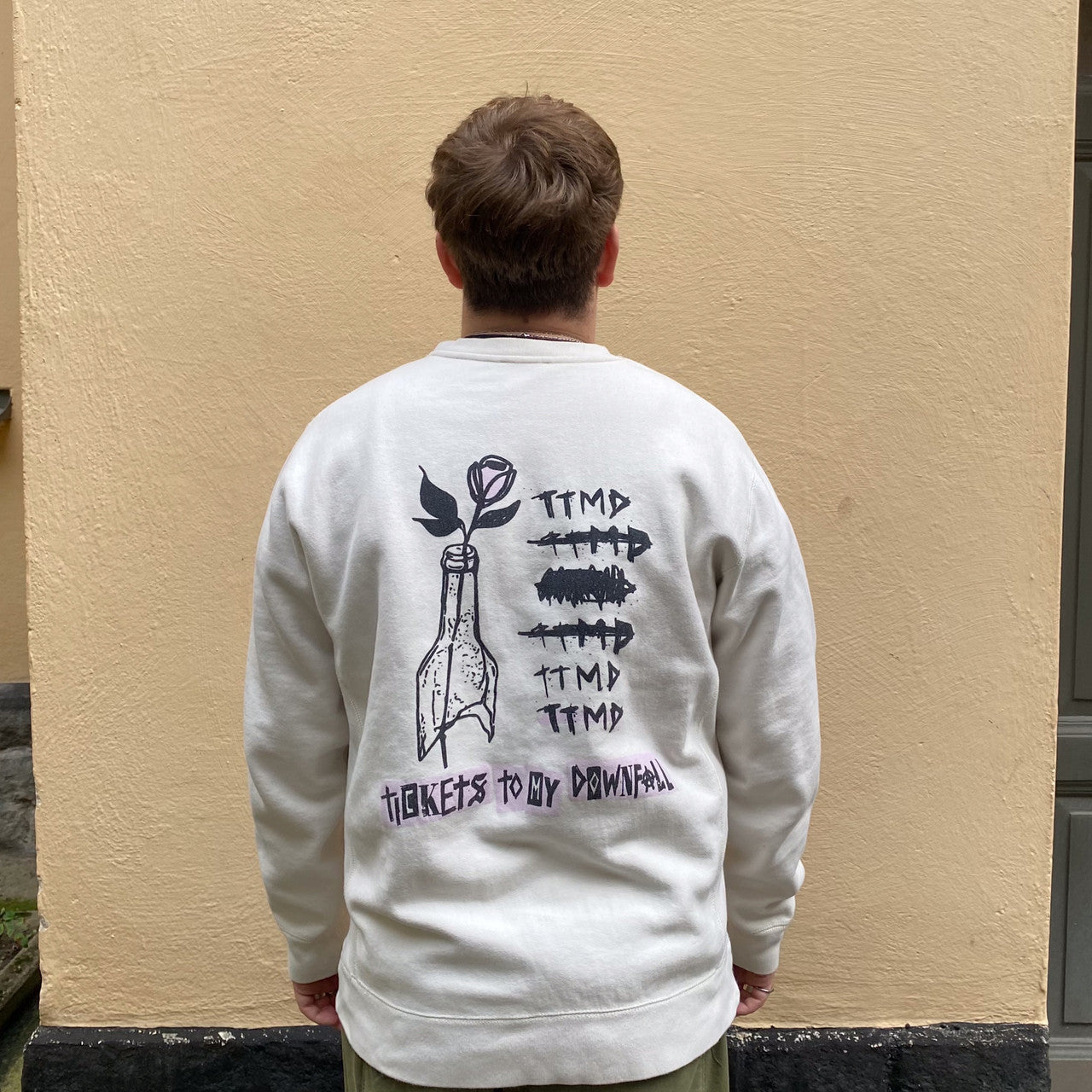 Manhead Merch MGK Downfall Bone Crewneck