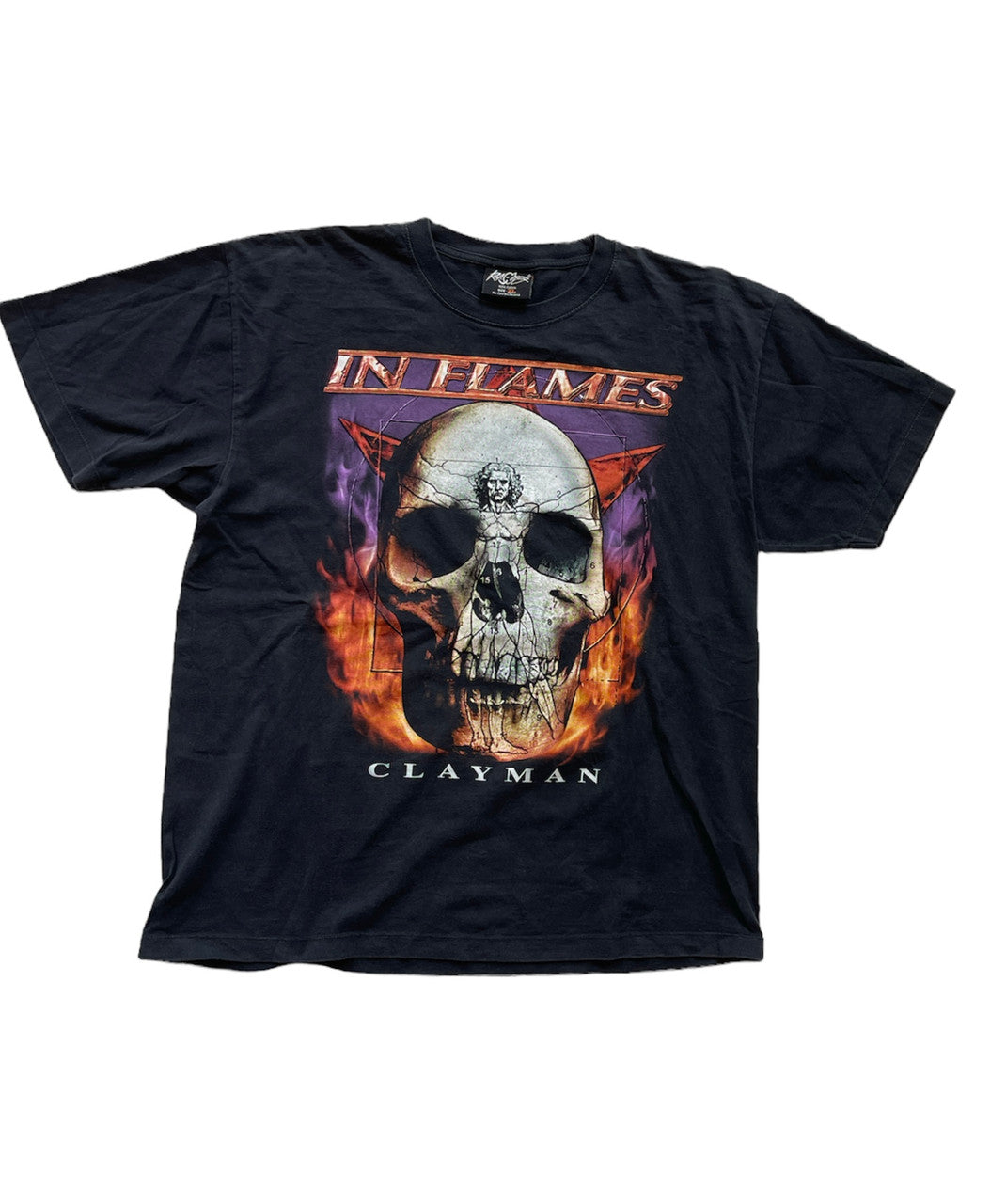 In Flames Clayman Skull Graphic Tshirt
