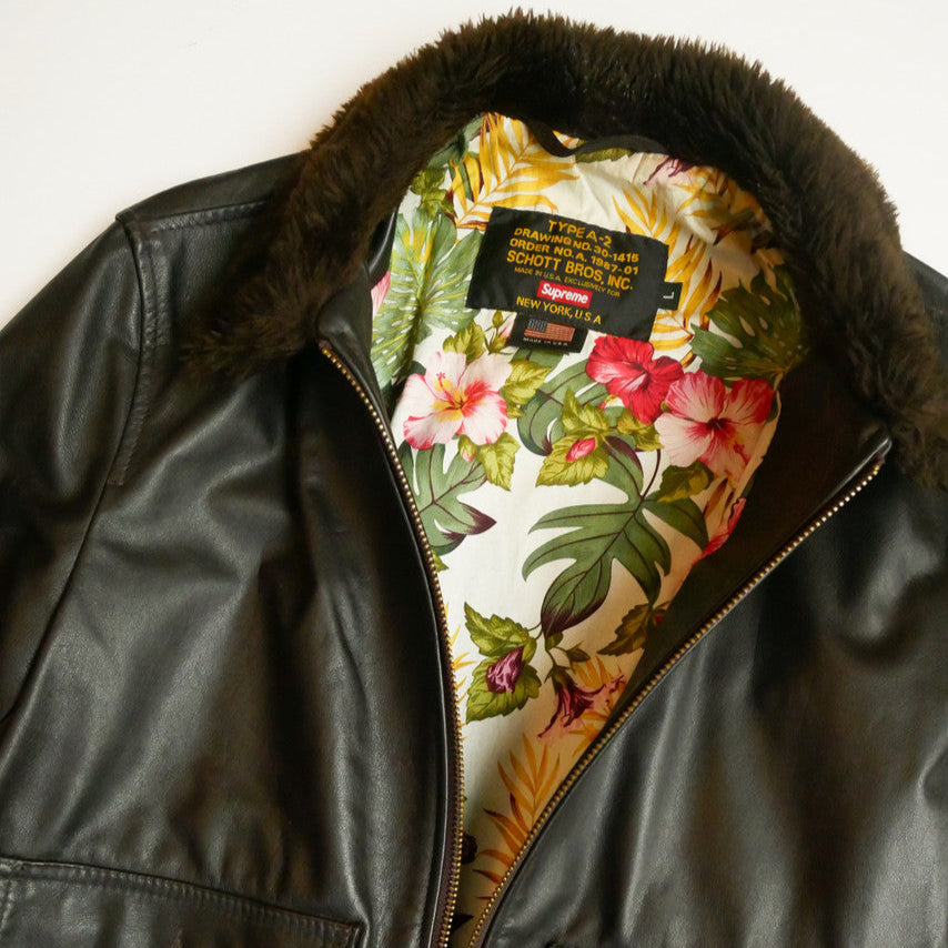 Supreme SS12 x Schott Leather Type A-2 Flight Jacket