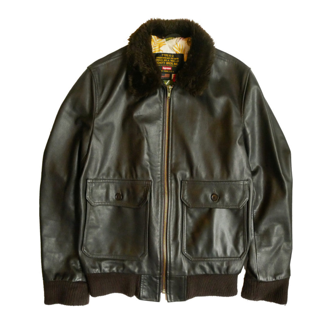Supreme SS12 x Schott Leather Type A-2 Flight Jacket