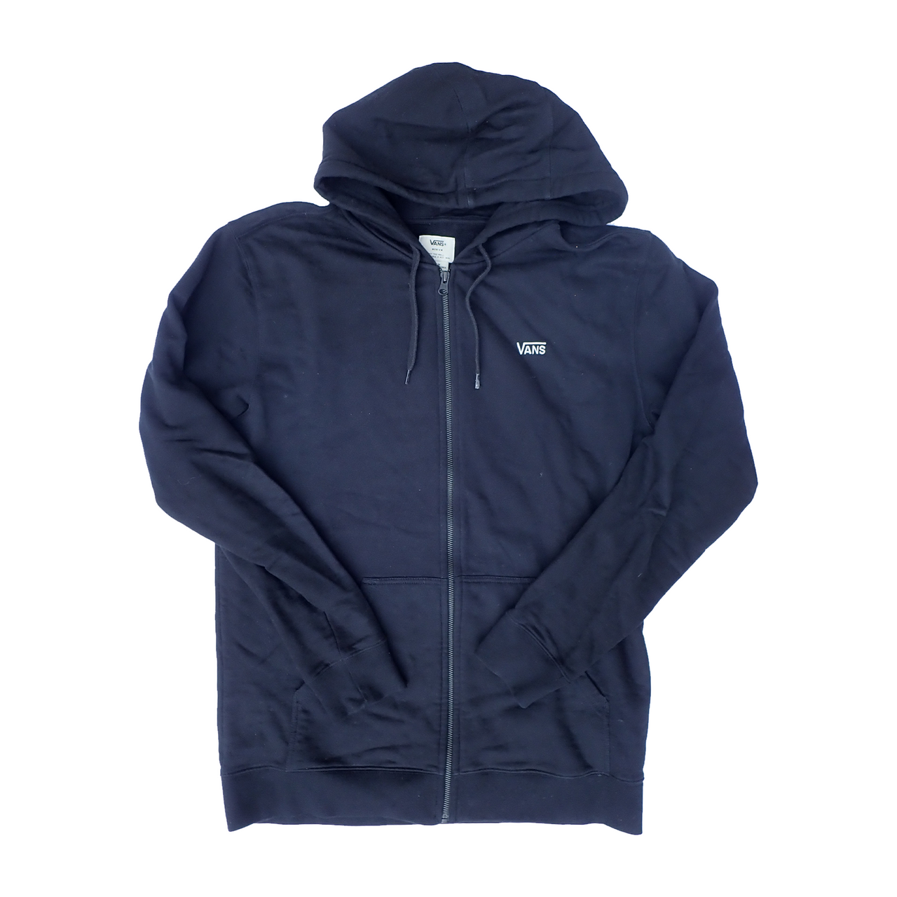 Vans Logo Zip Up Hoodie Black