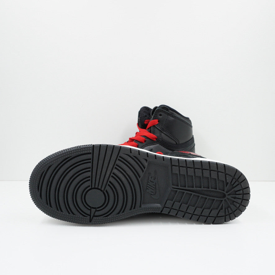 Jordan 1 Retro High Black Satin Gym Red Black (GS)