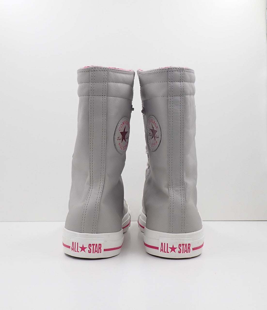 Converse Chuck Taylor All Star High Leather Grey/Pink