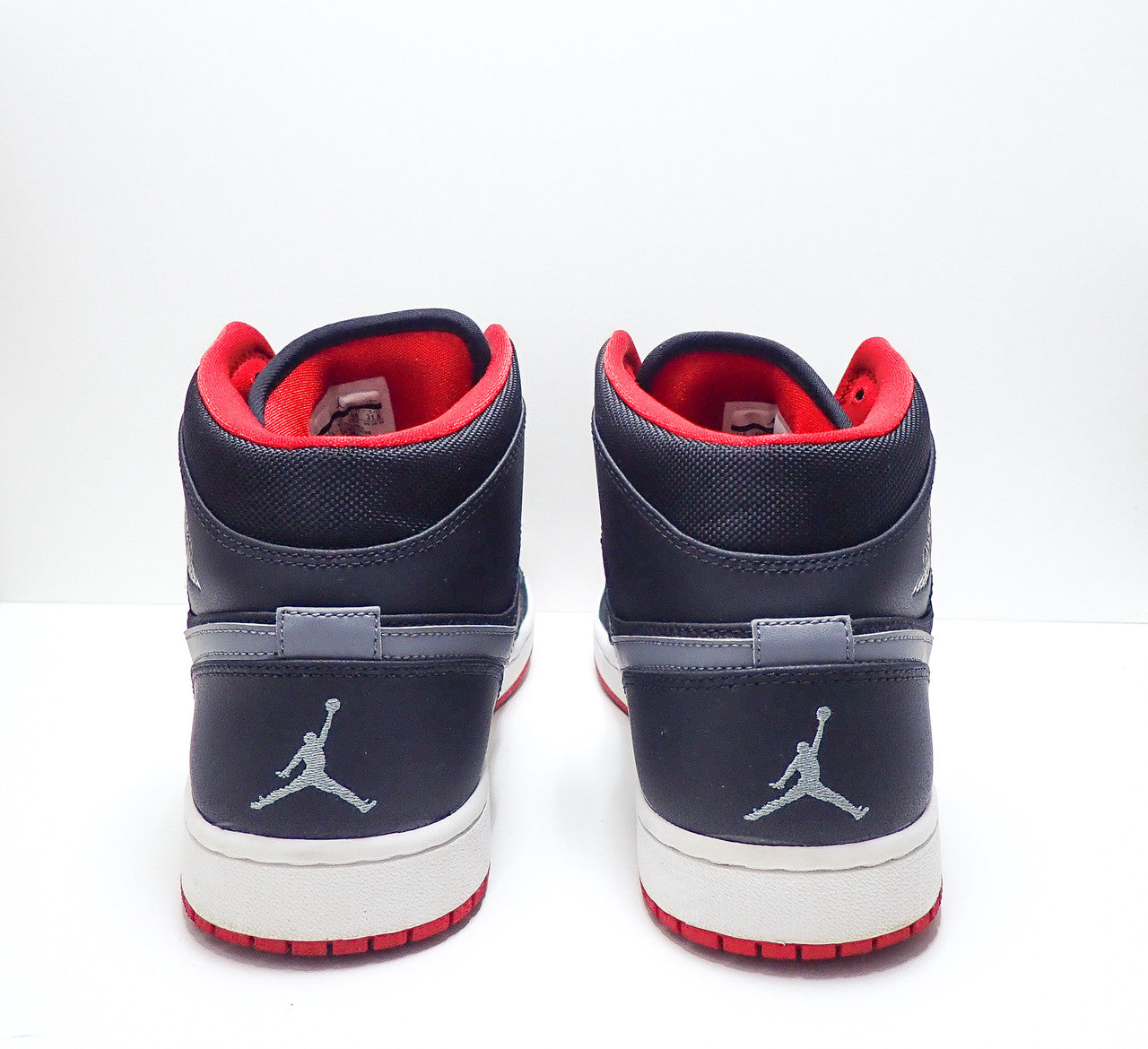 Jordan 1 Mid Black Cool Grey Gym Red