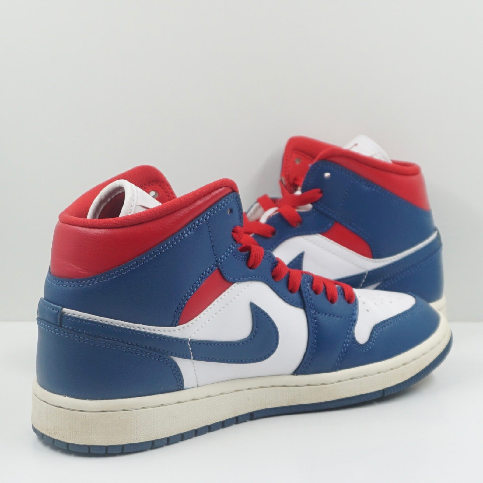 Jordan 1 Mid French Blue Gym Red (W)