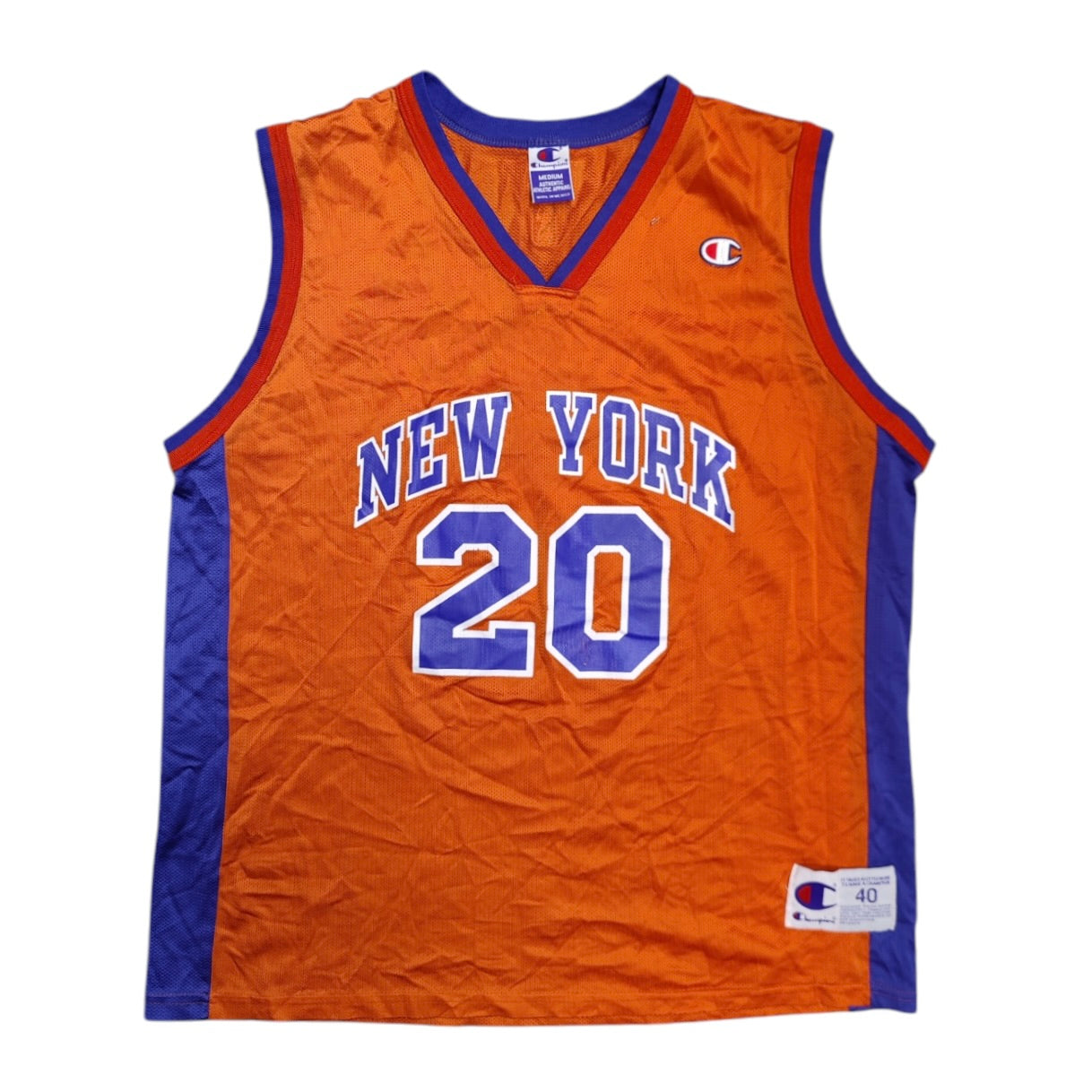 Champion New York Knicks Houston #20 Basketball Jersey