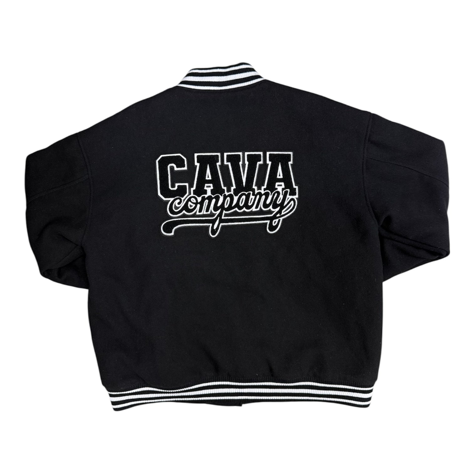 Cava Company Black White Varsity Jacket