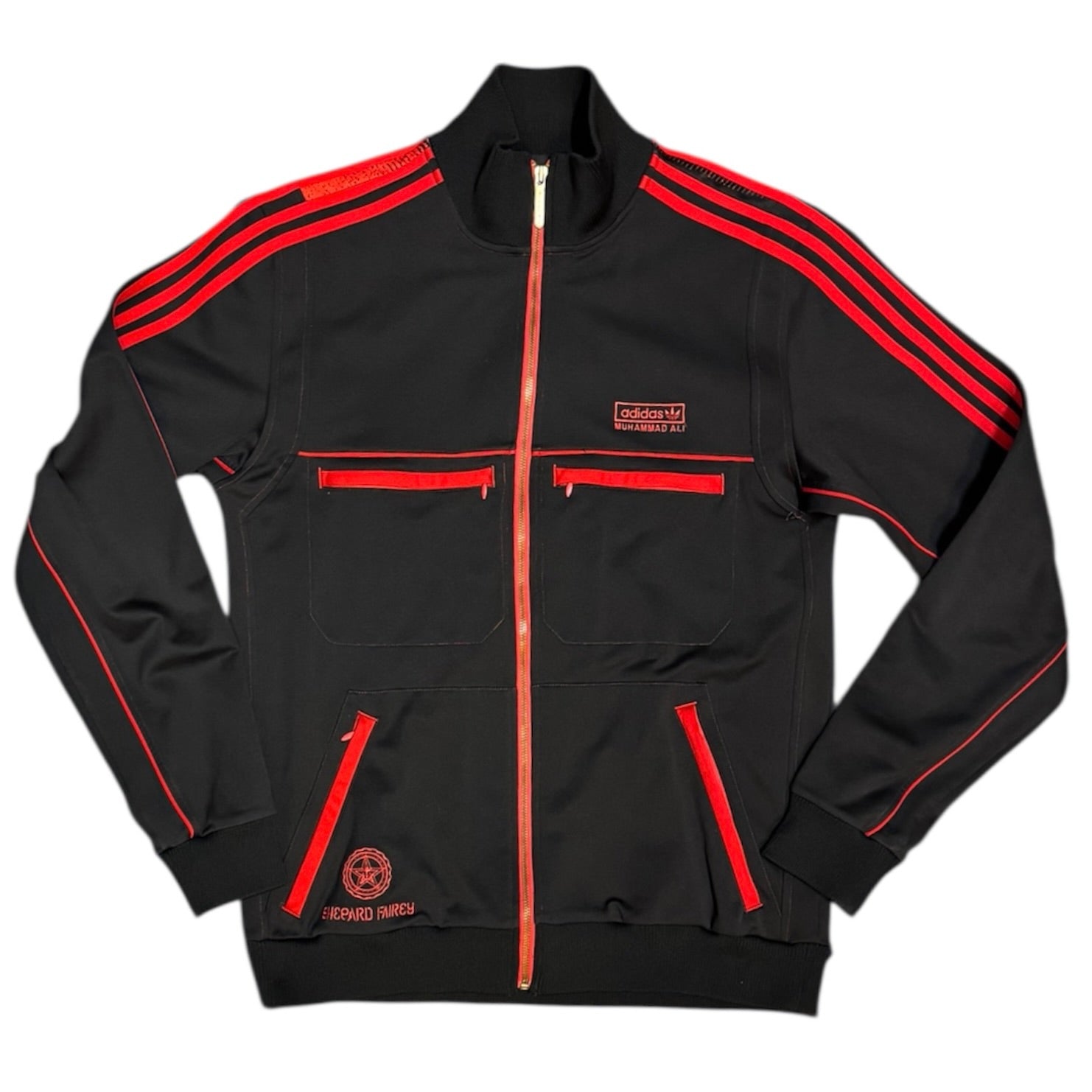 Adidas Muammad Ali Black Red Track Top Sample